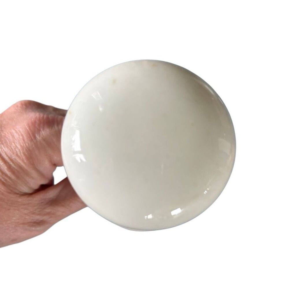 Antique White Porcelain Door Knob Set with Spindle Architectural Salvage 1890s - Picture 10 of 11